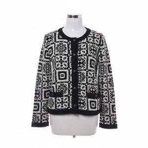 Vintage Stuart Alan Geometric Knit Jacket Blazer Grannycore Folk Boho Size 8 USA